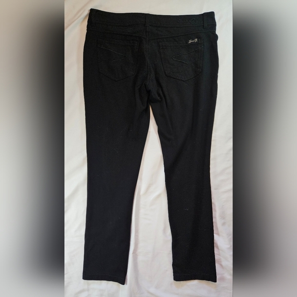 Seven7 Womens Black Cropped Skinny 4 Pocket Pants Size 8 - Picture 11 of 12